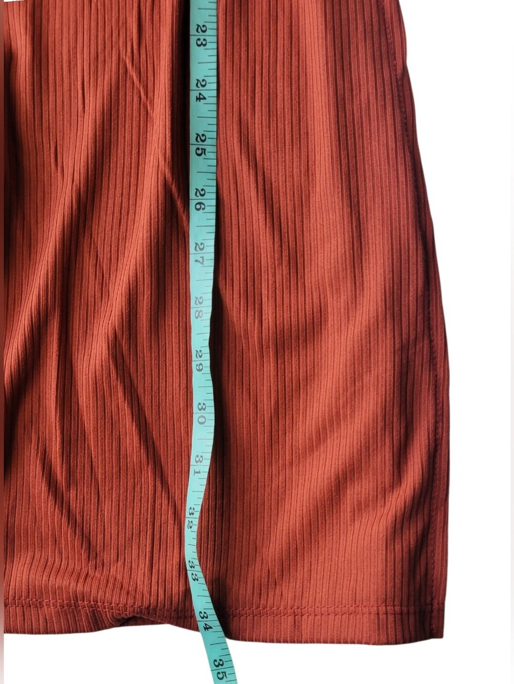 Splash Rust Ribbed Open-Side Long Line Cardigan Sz L - Picture 9 of 10